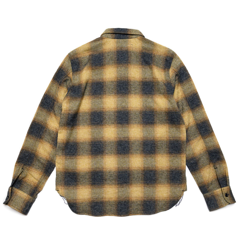 Rogue Territory BM Shirt Gold Ombre Plaid Rear