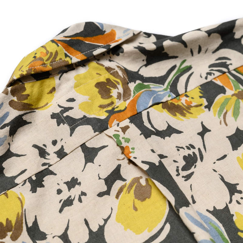 Oxford Shirt - Grey Floral Linen