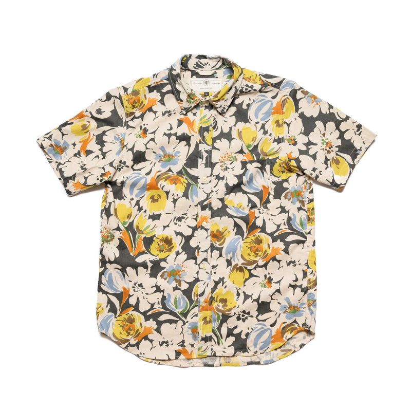 Oxford Shirt - Grey Floral Linen