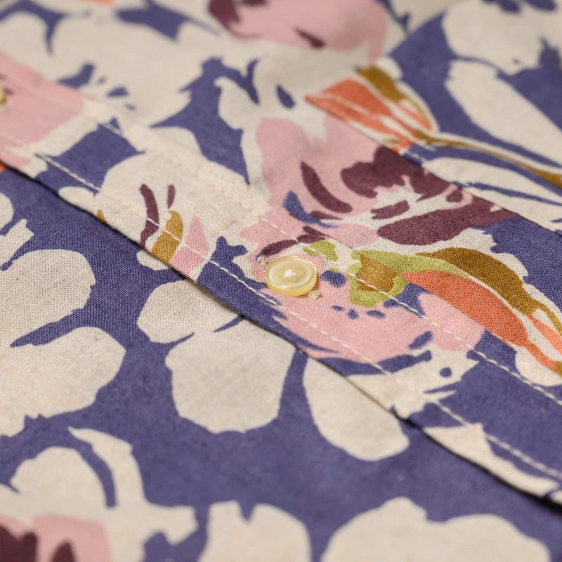 Oxford Shirt - Plum Floral Linen