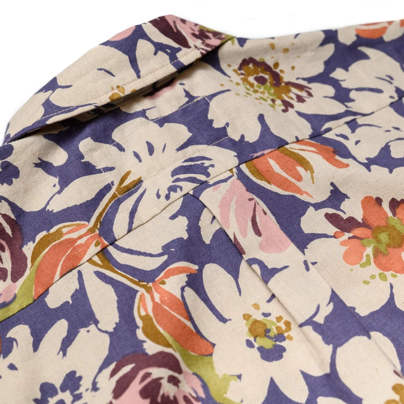 Oxford Shirt - Plum Floral Linen