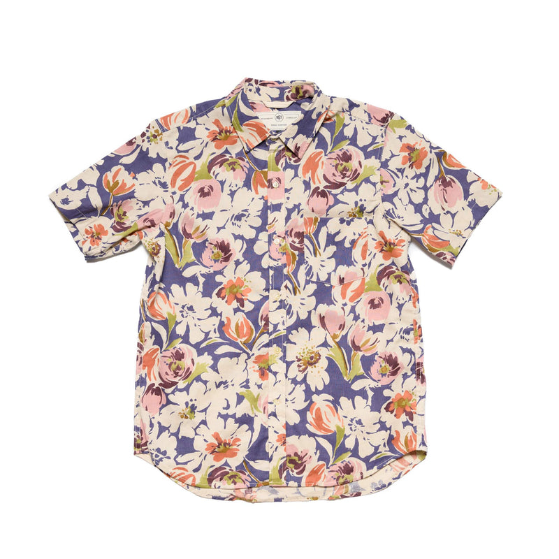 Oxford Shirt - Plum Floral Linen