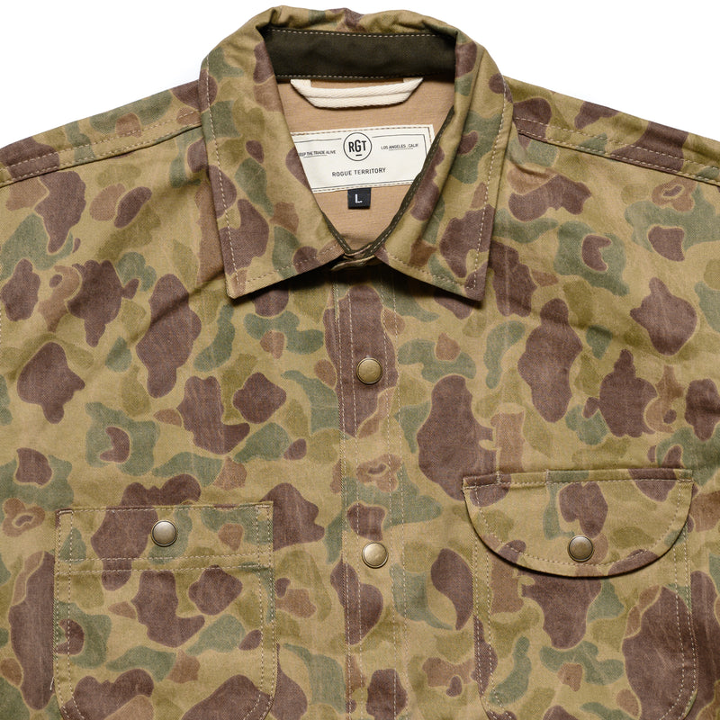 Rogue Territory Service Shirt Frog Camo Selvedge Collar
