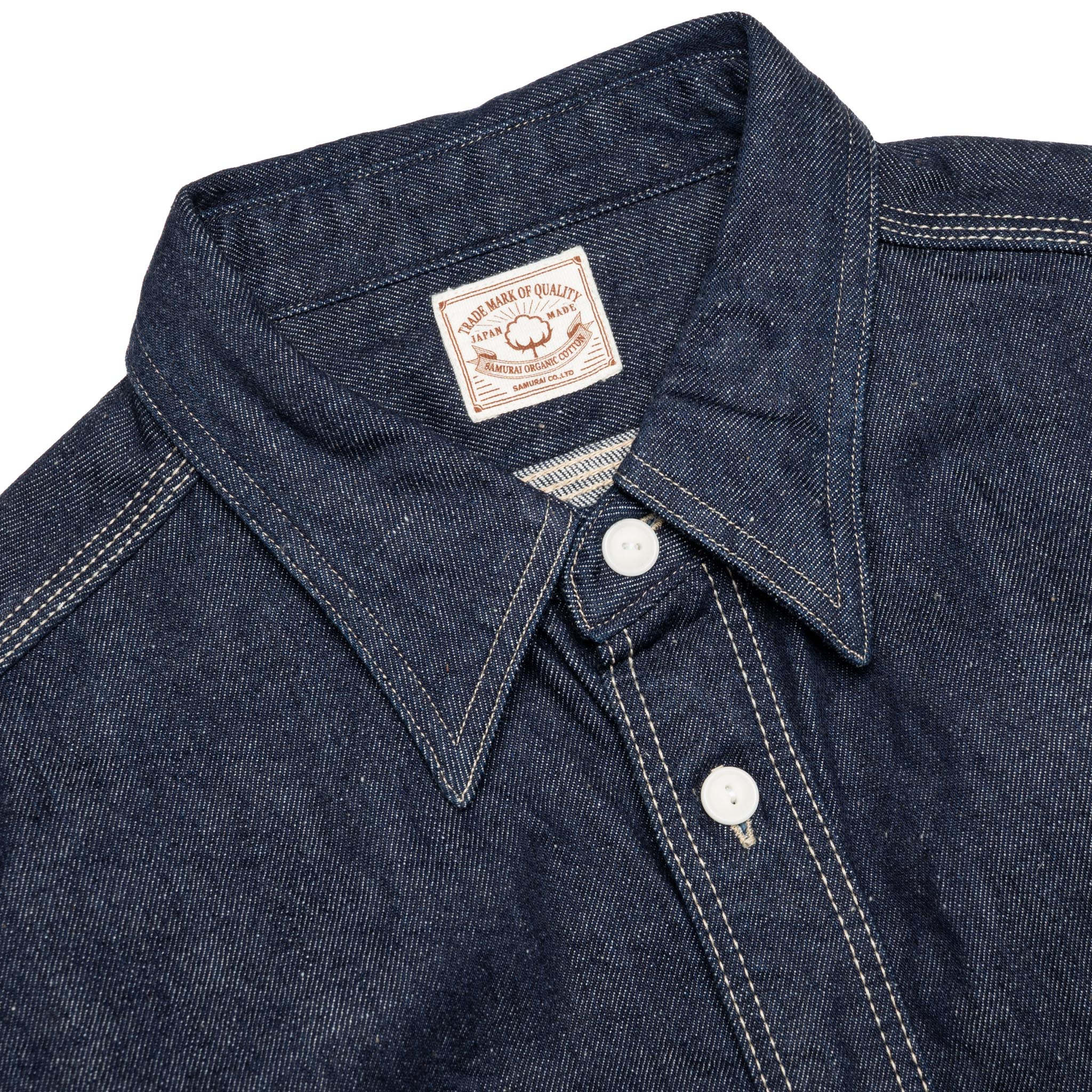 トップス DERES 6way sleeve shirt INDIGO Samurai Japanese Cotton 10oz Denim Shirt Indigo | BlackBlue