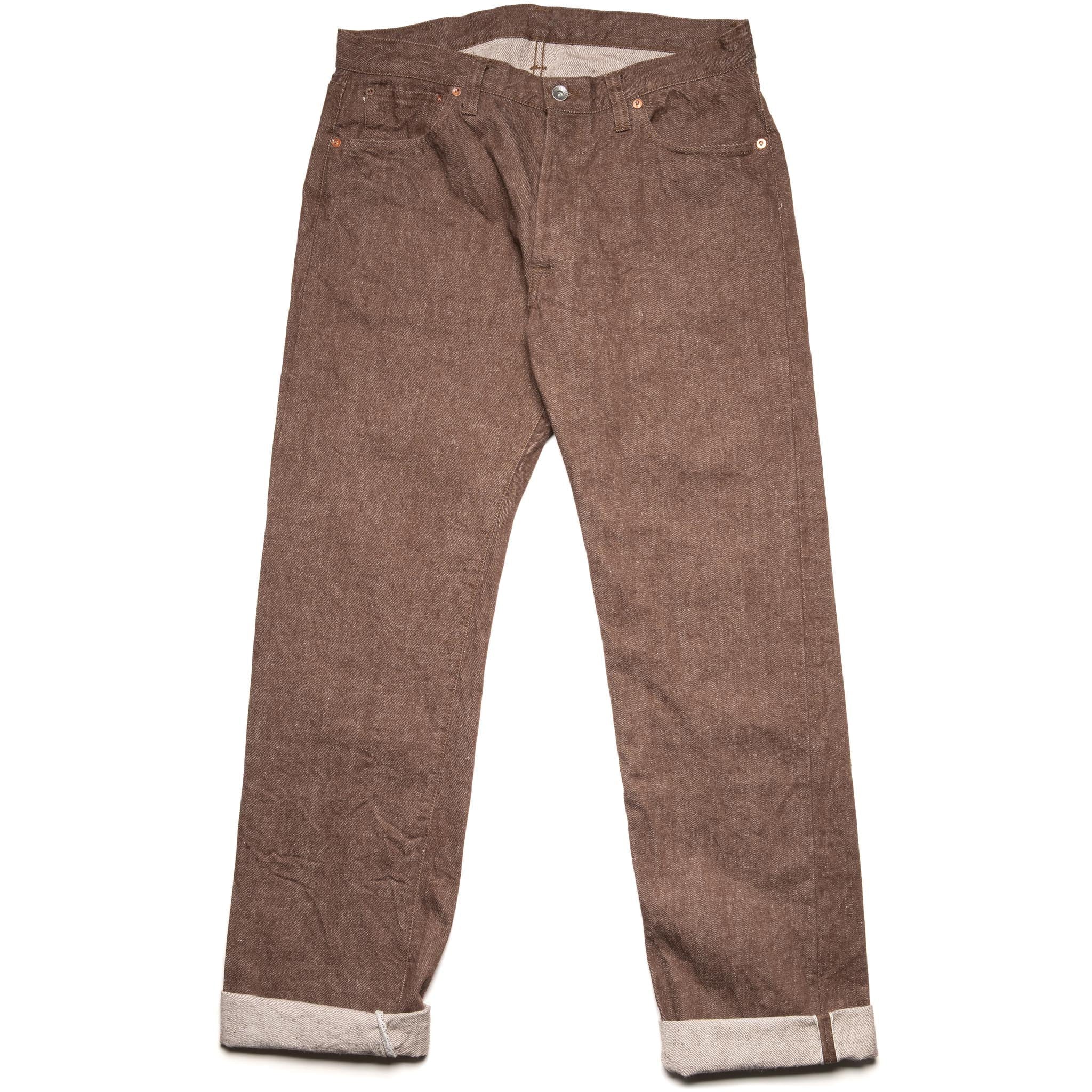 S0150BRX 15oz Kanoko Brown Denim Regular Straight