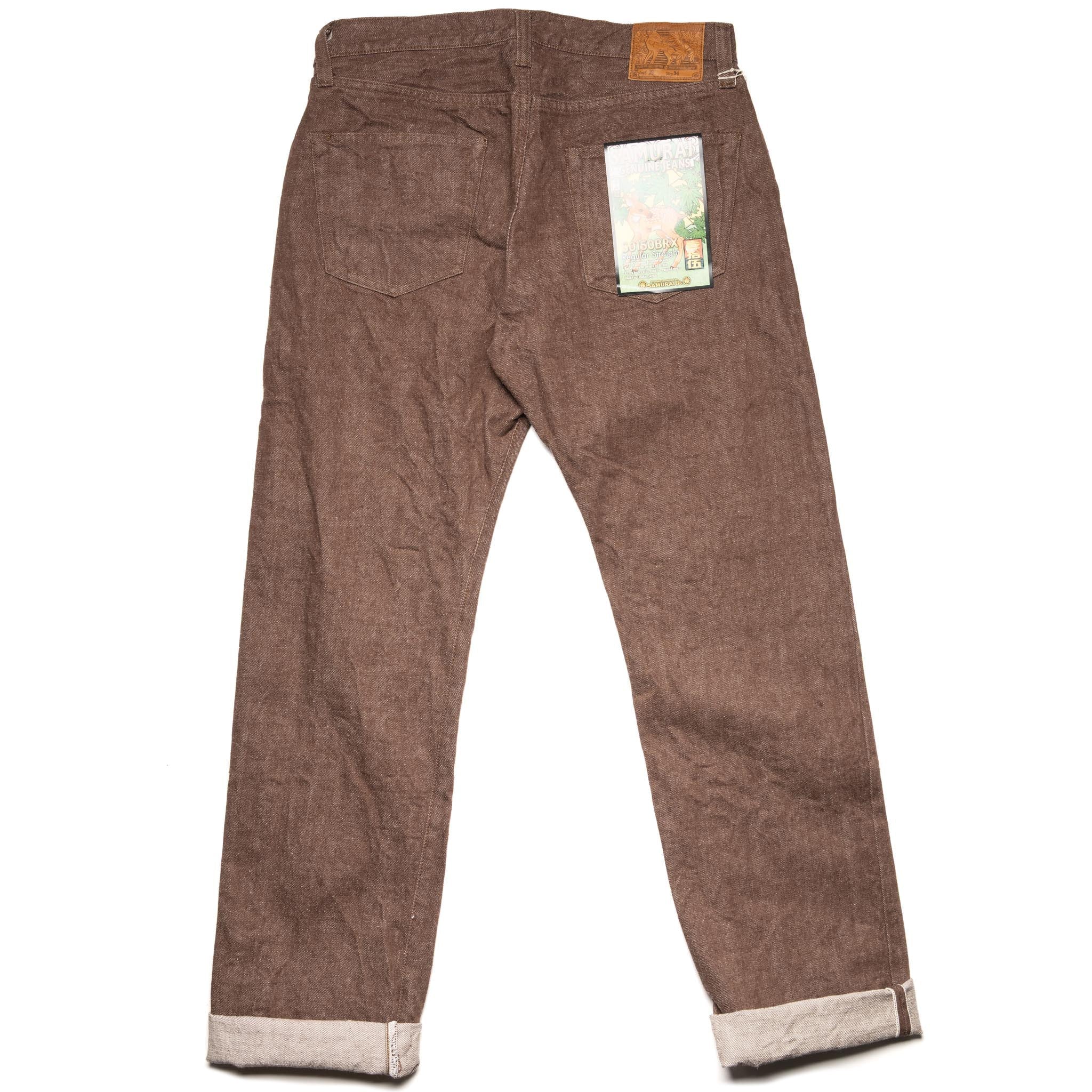 S0150BRX 15oz Kanoko Brown Denim Regular Straight