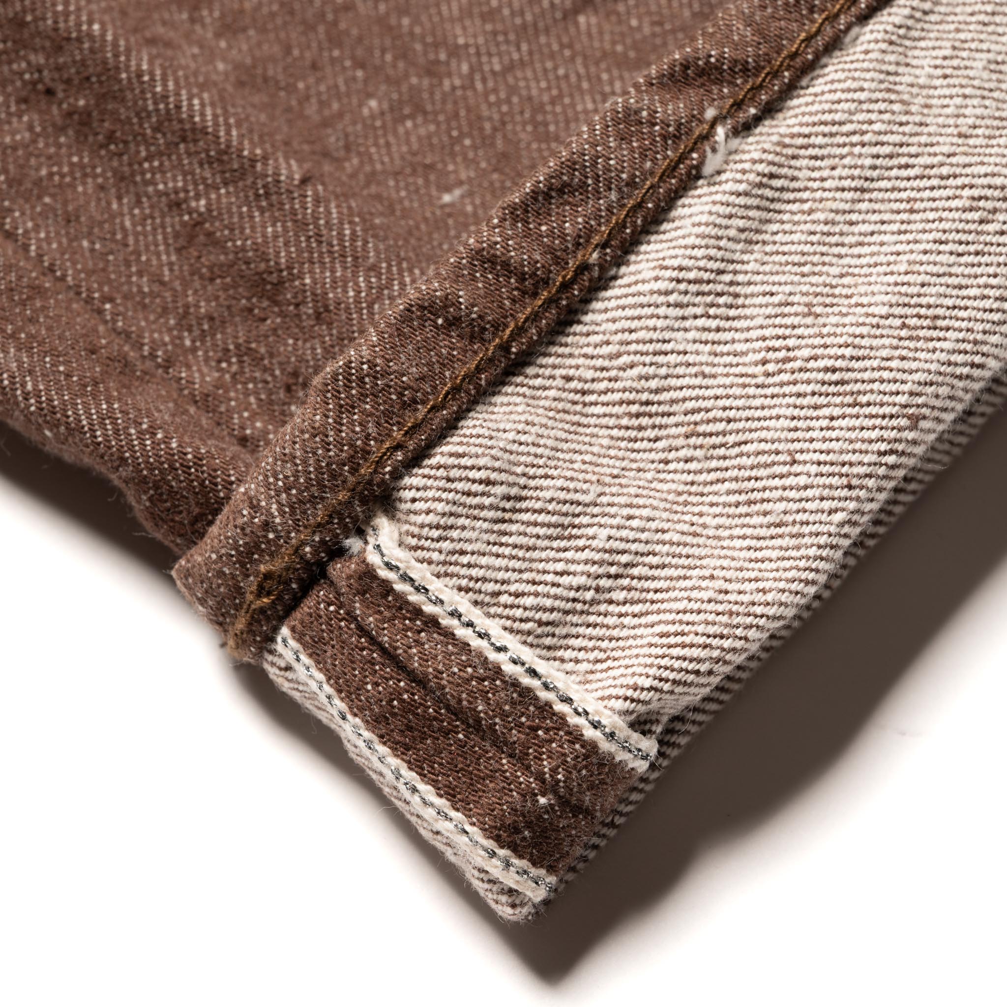 S0150BRX 15oz Kanoko Brown Denim Regular Straight