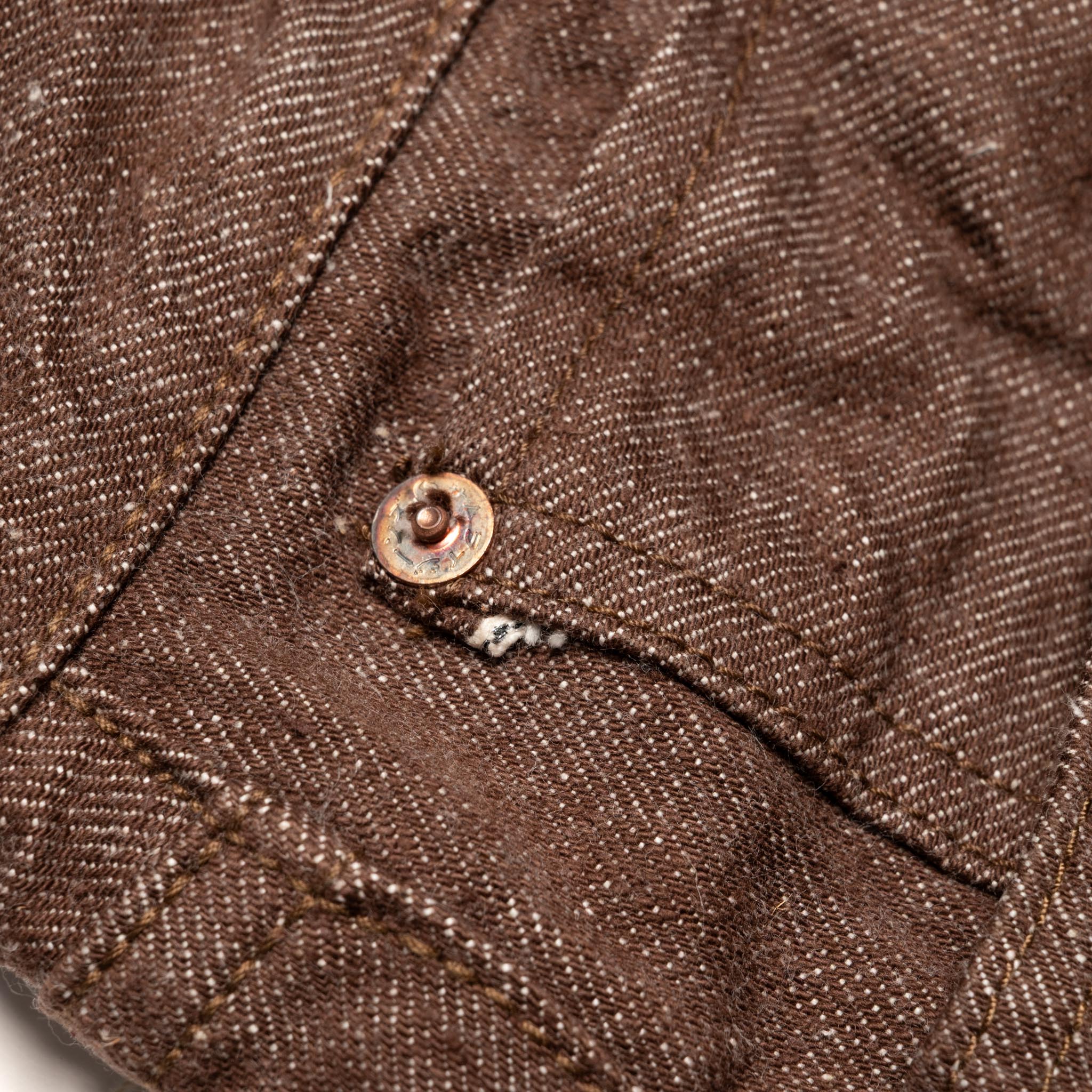S0150BRX 15oz Kanoko Brown Denim Regular Straight