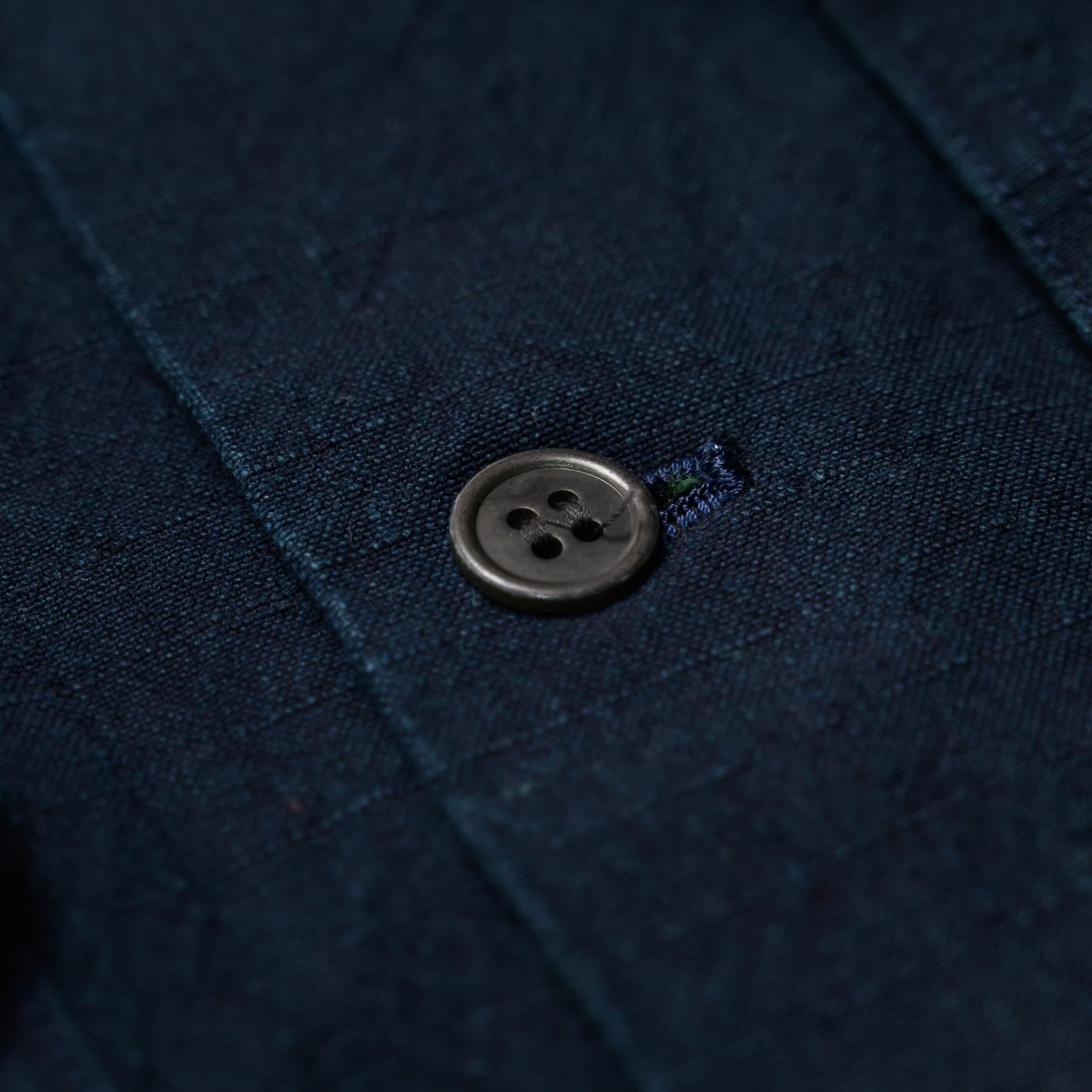 SJAS24-AR Indigo Cotton Ripstop “Kokiran” Military Shirt