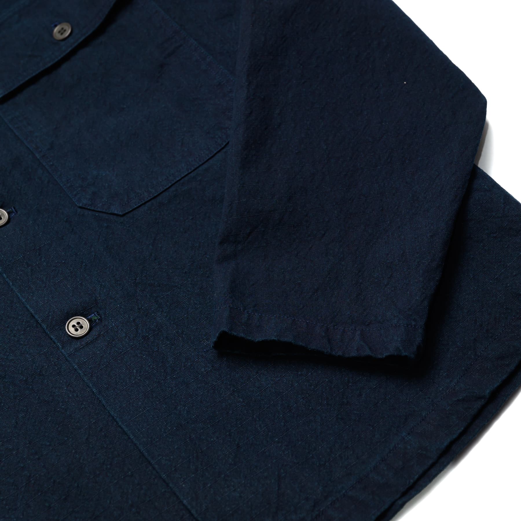 SJAS24-AR Indigo Cotton Ripstop “Kokiran” Military Shirt