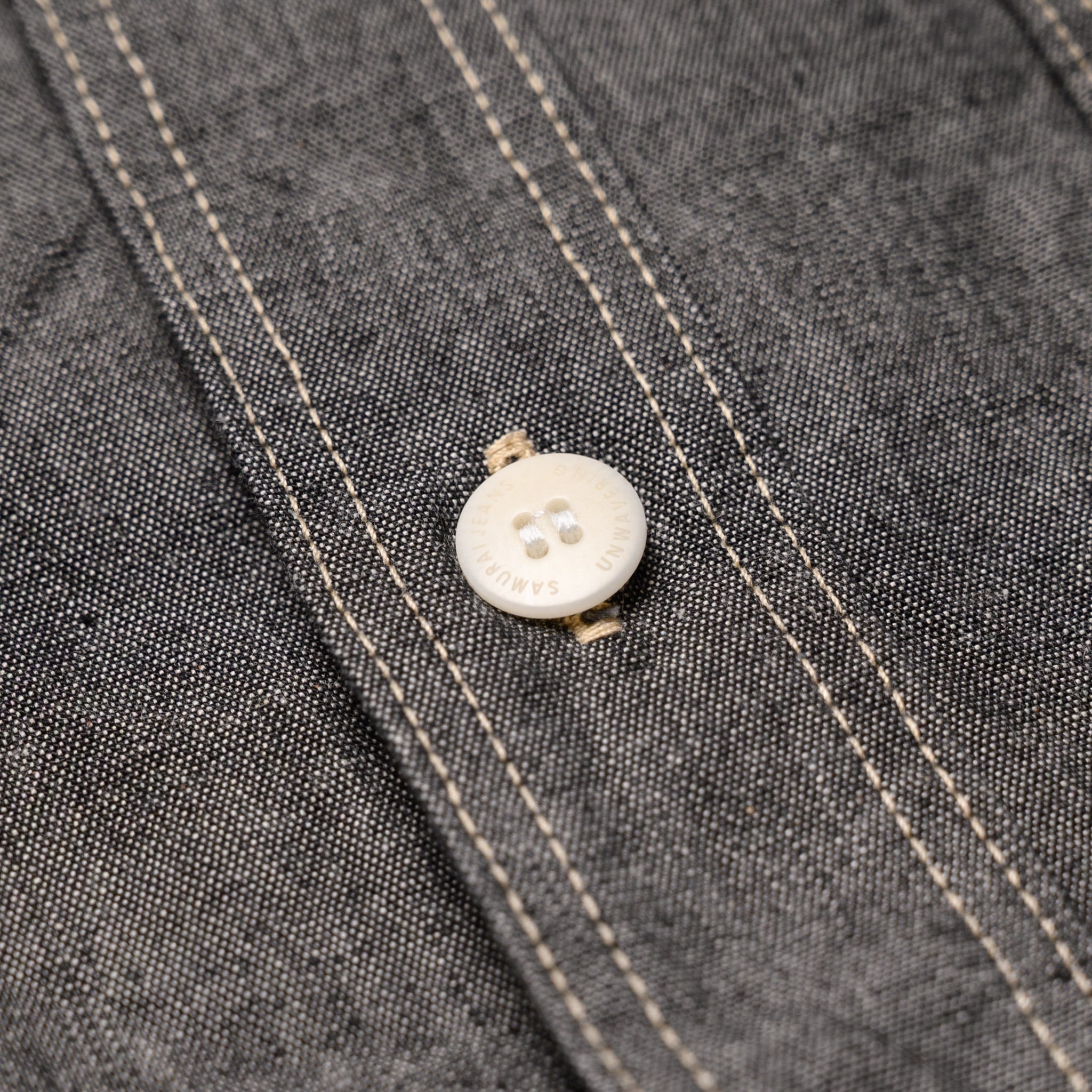 SJCBS25W Selvedge Chambray Work Shirt - Black