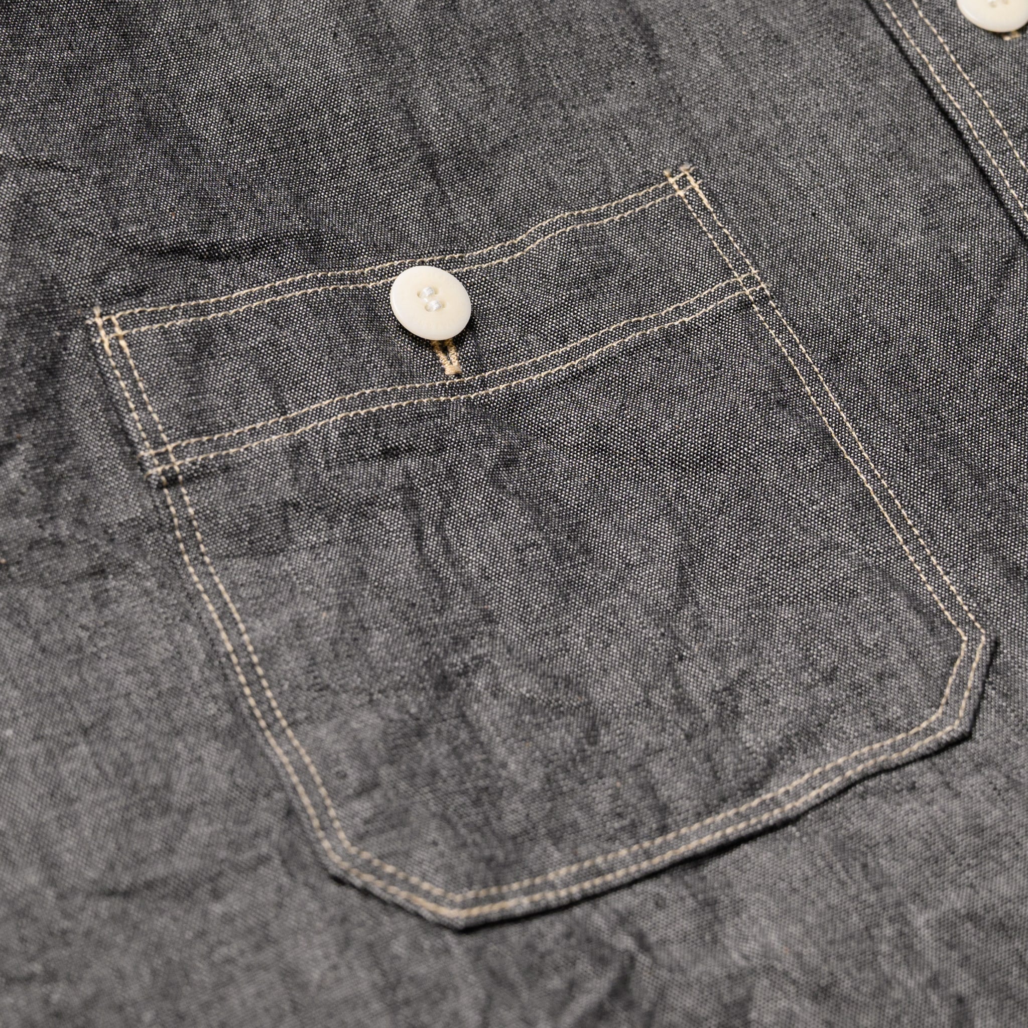 SJCBS25W Selvedge Chambray Work Shirt - Black