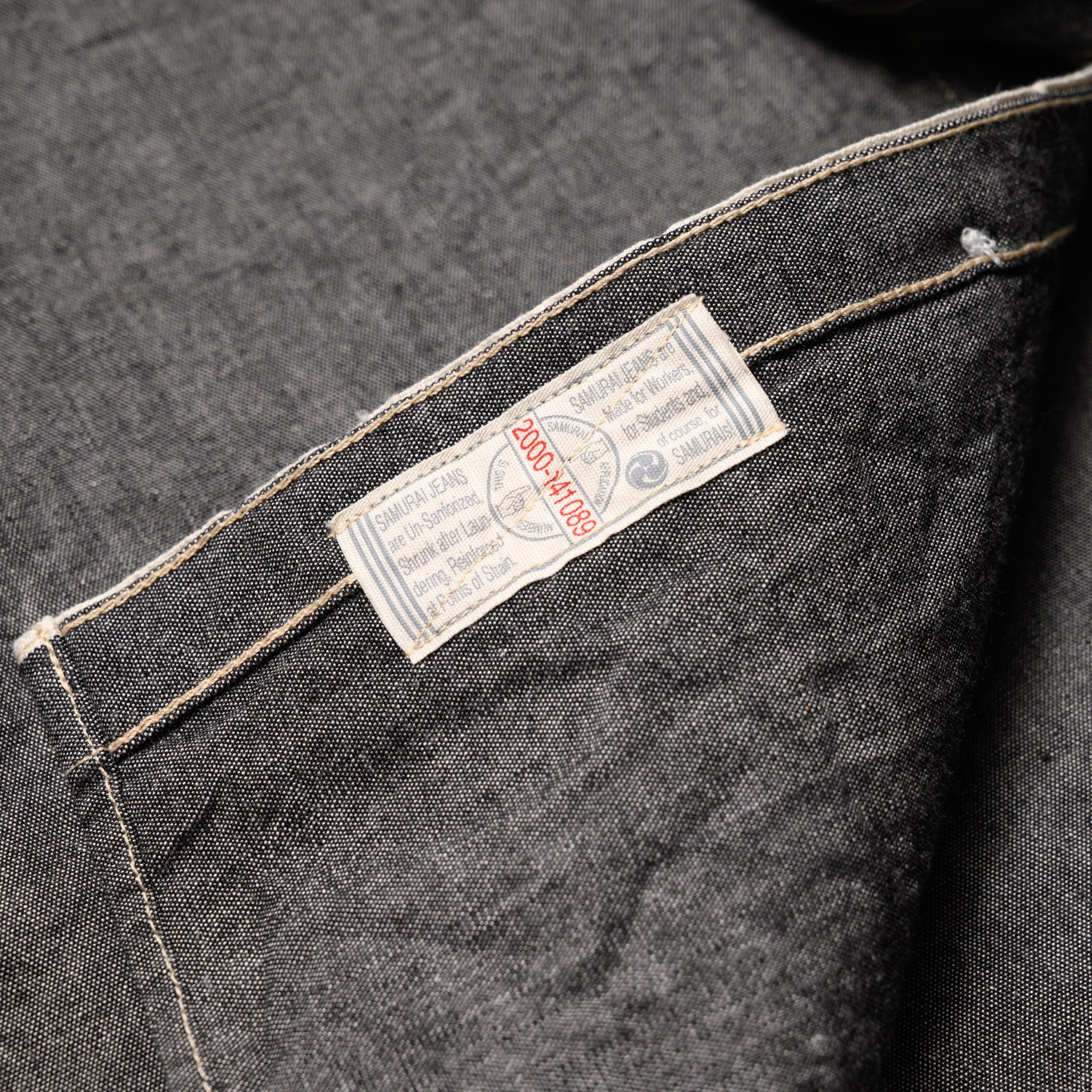 SJCBS25W Selvedge Chambray Work Shirt - Black