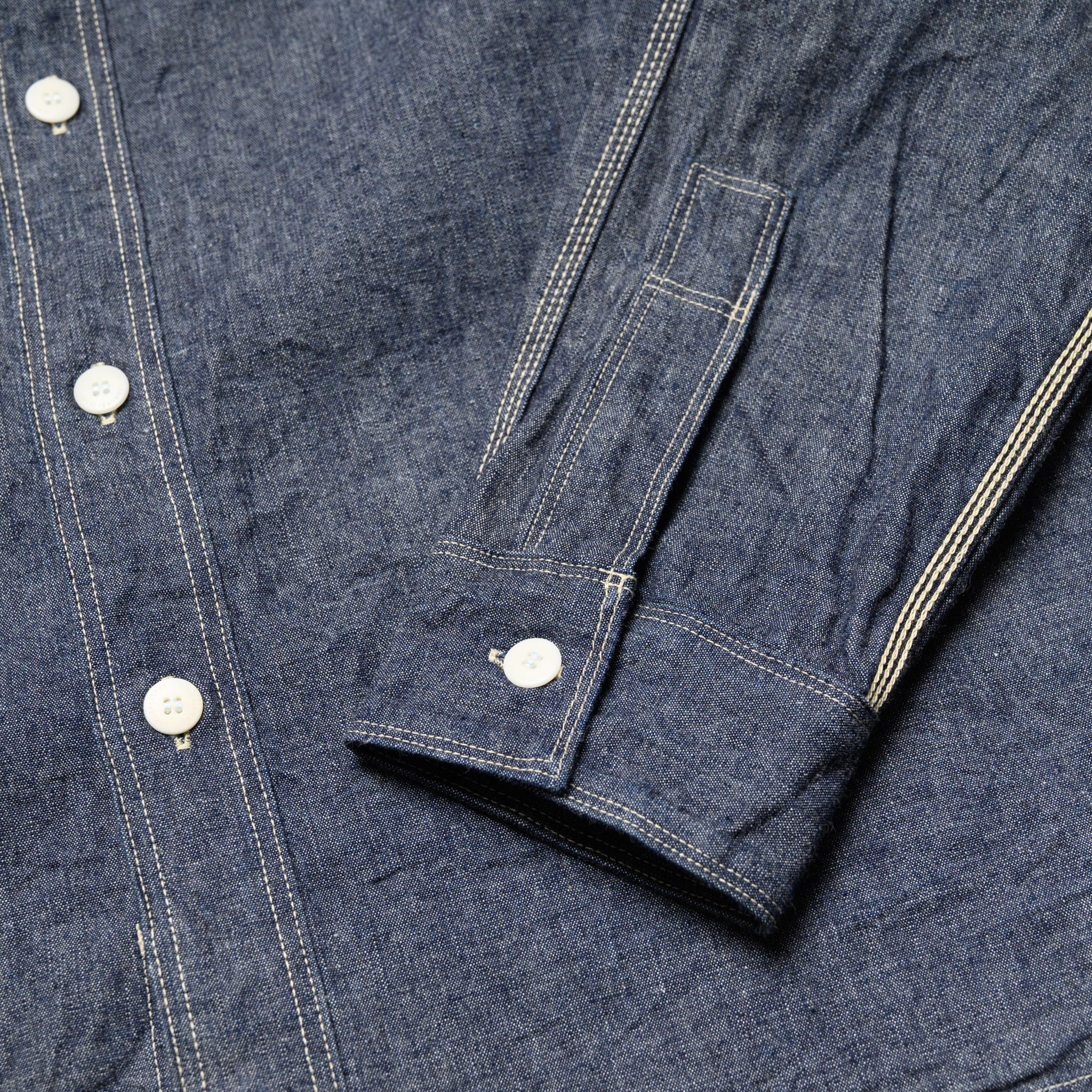 SJCBS25W Selvedge Chambray Work Shirt - Indigo
