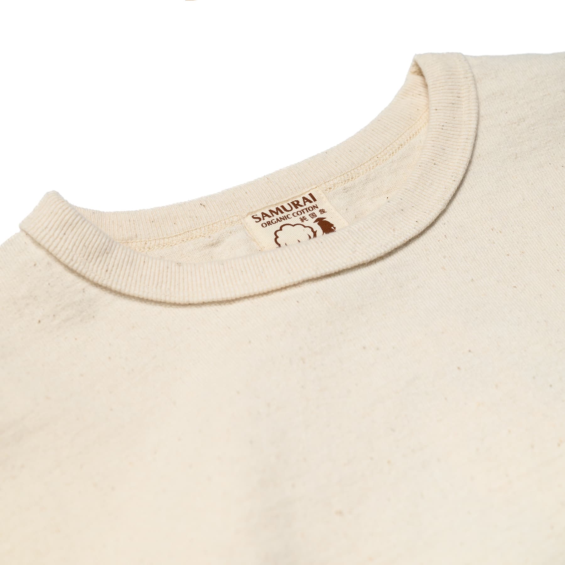 SJSLT-SC01 Japanese Cotton Made Crew Neck Tee - Natural