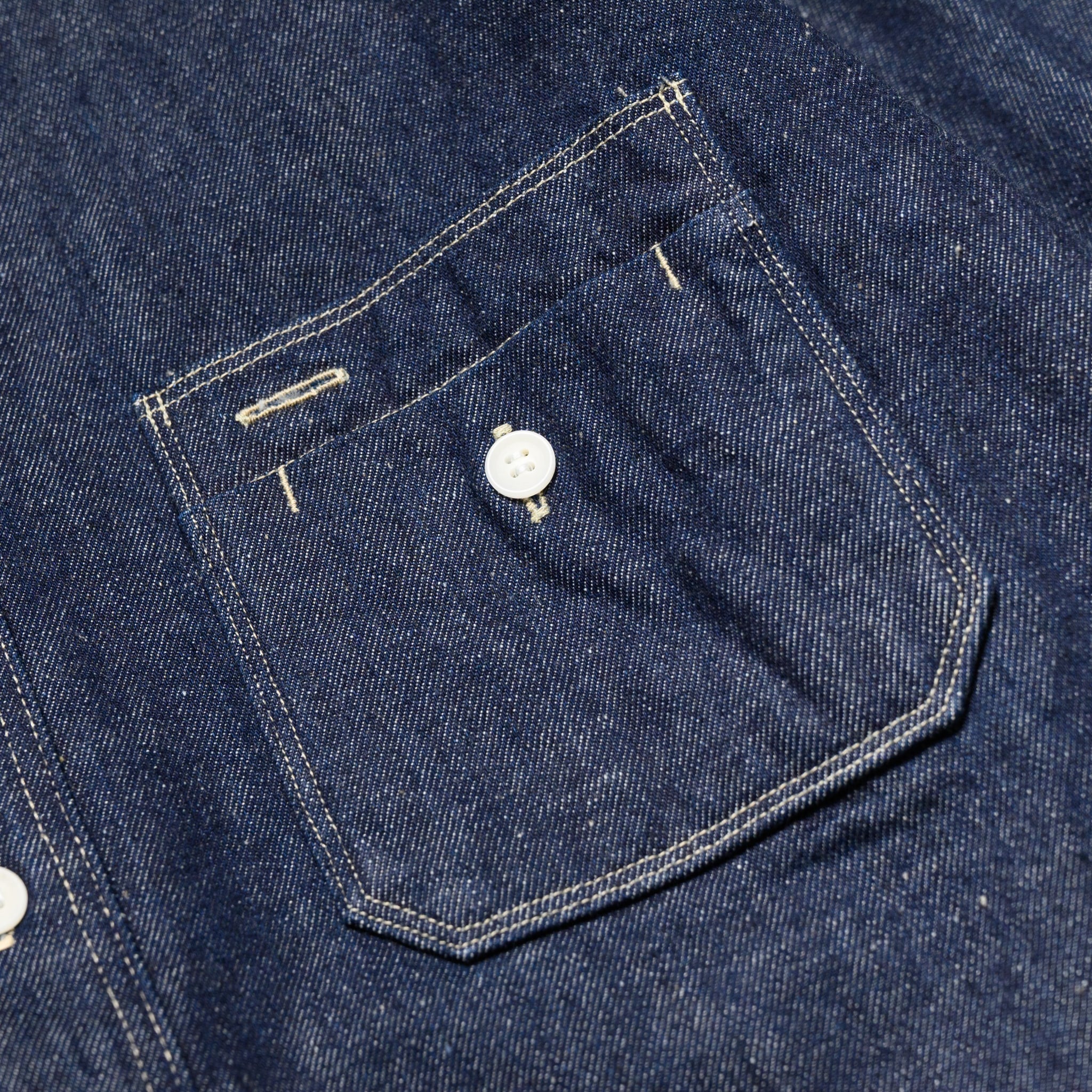 SJWS-SC02W Samurai Cotton Denim Work Shirt - Indigo