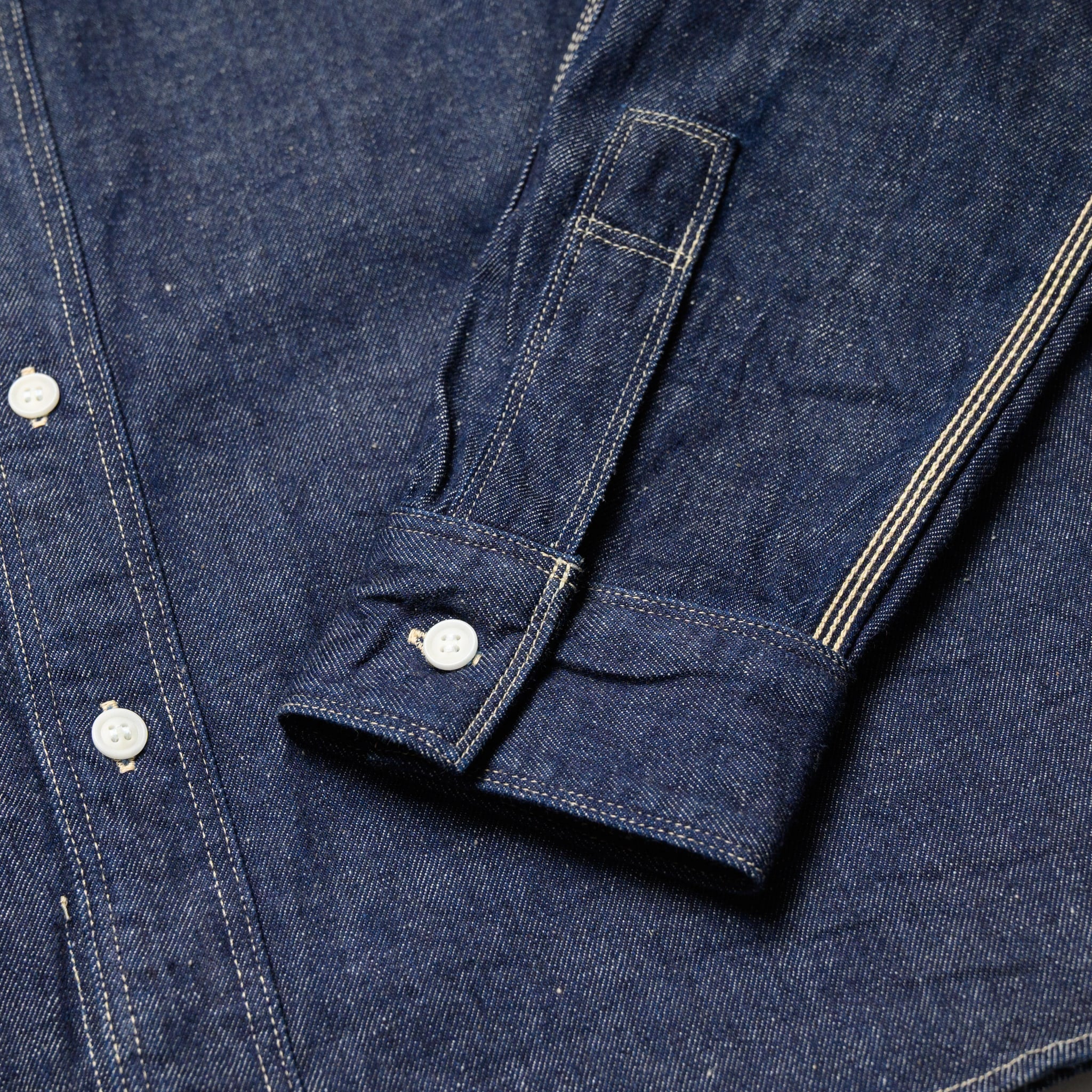 SJWS-SC02W Samurai Cotton Denim Work Shirt - Indigo