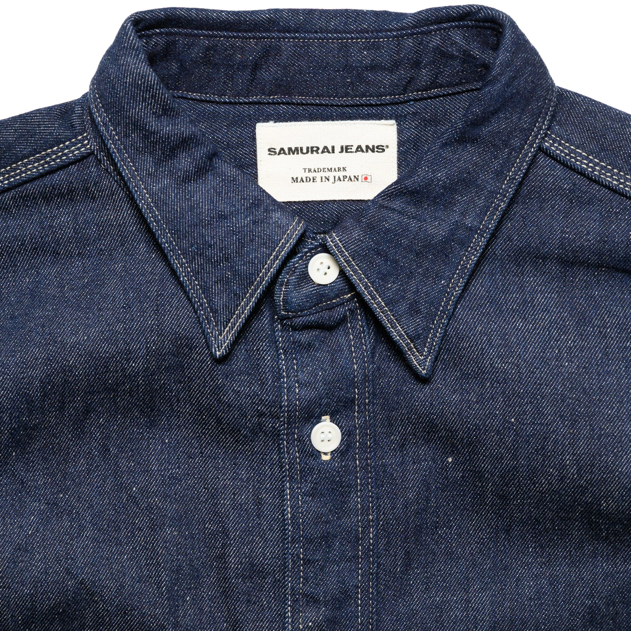 SJWS-SC02W Samurai Cotton Denim Work Shirt - Indigo