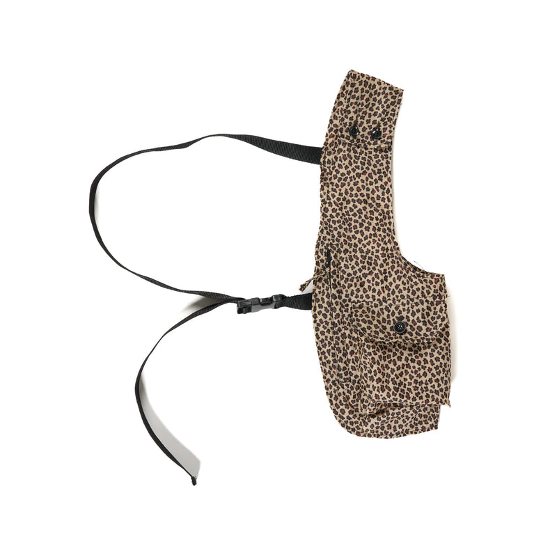 Shoulder Vest - Khaki Nylon Leopard Print