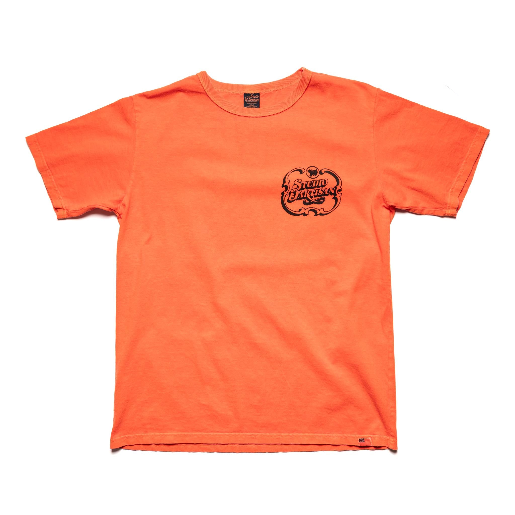 STONE  EMBROIDERY オレンジ　tシャツ 刺繍 studio-d-artisan-8207a-usa-