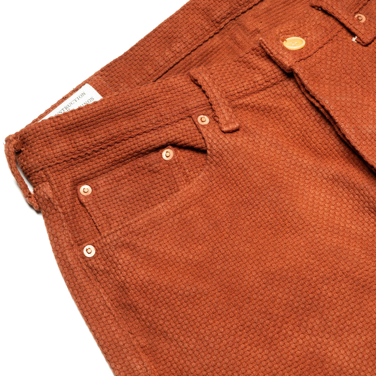 1914W Amami Mud-Dyed 17oz Sashiko Jeans Regular Straight - Brown