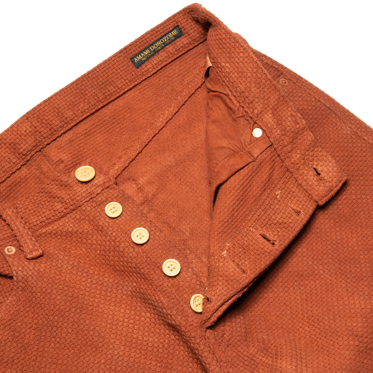 1914W Amami Mud-Dyed 17oz Sashiko Jeans Regular Straight - Brown