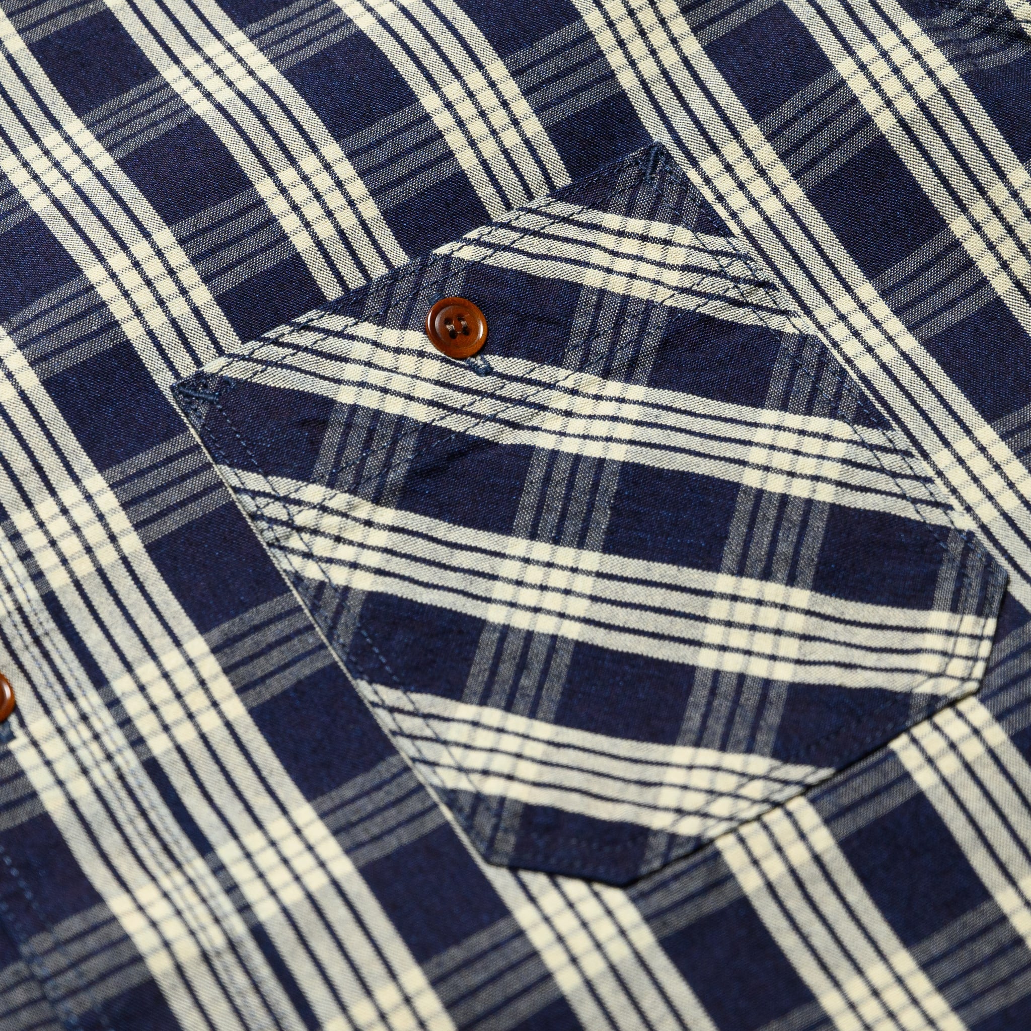 5725 Indigo Check Short Sleeve Shirt