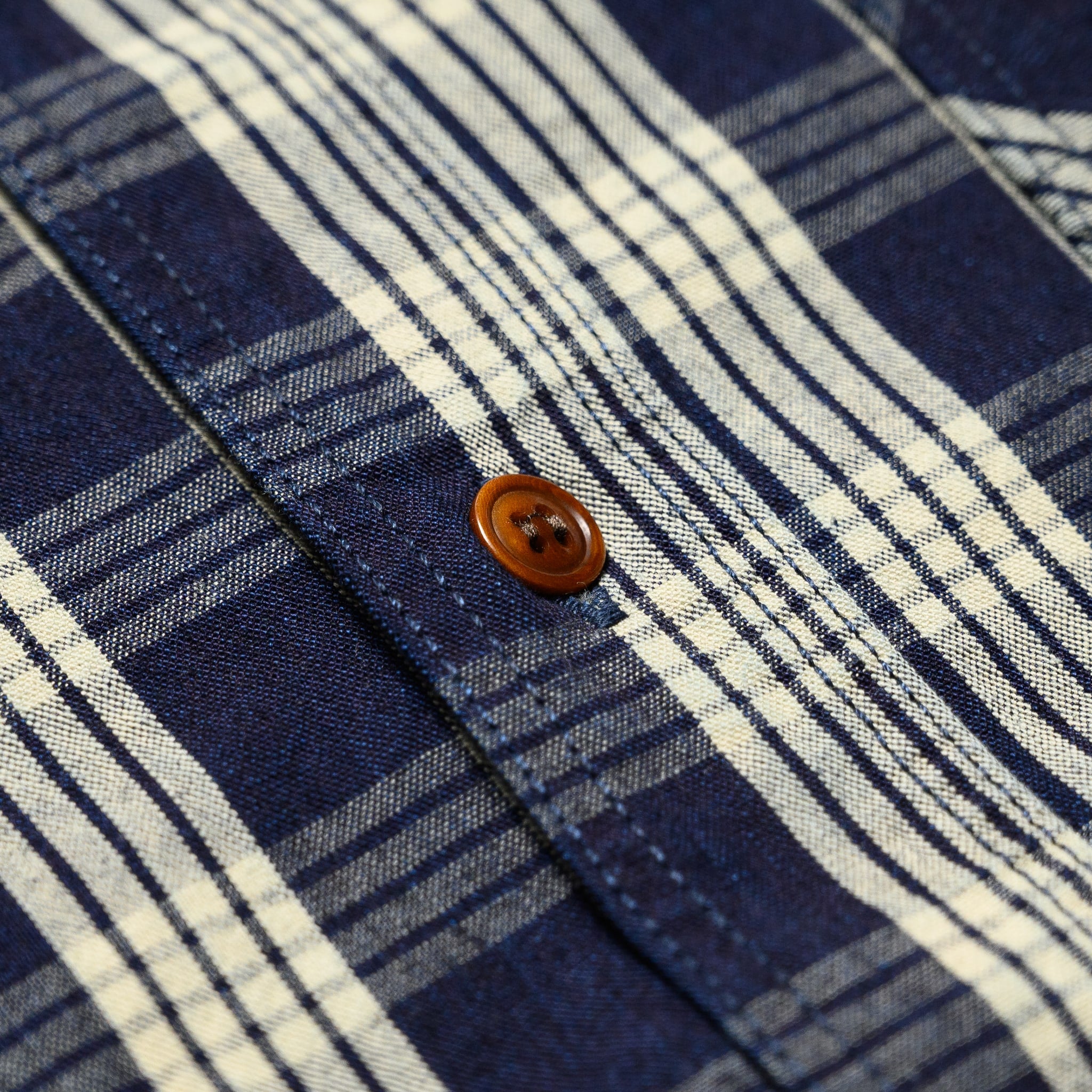 5725 Indigo Check Short Sleeve Shirt