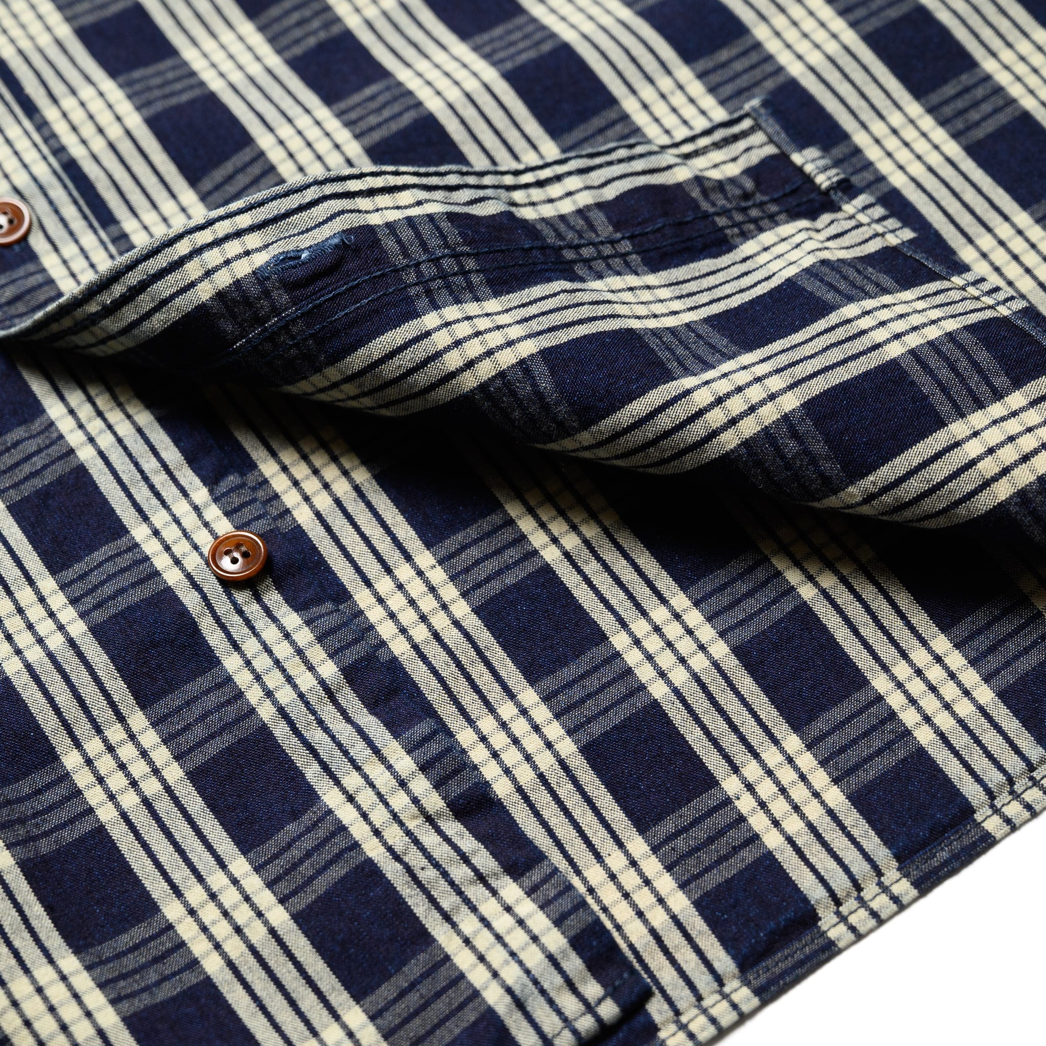 5725 Indigo Check Short Sleeve Shirt