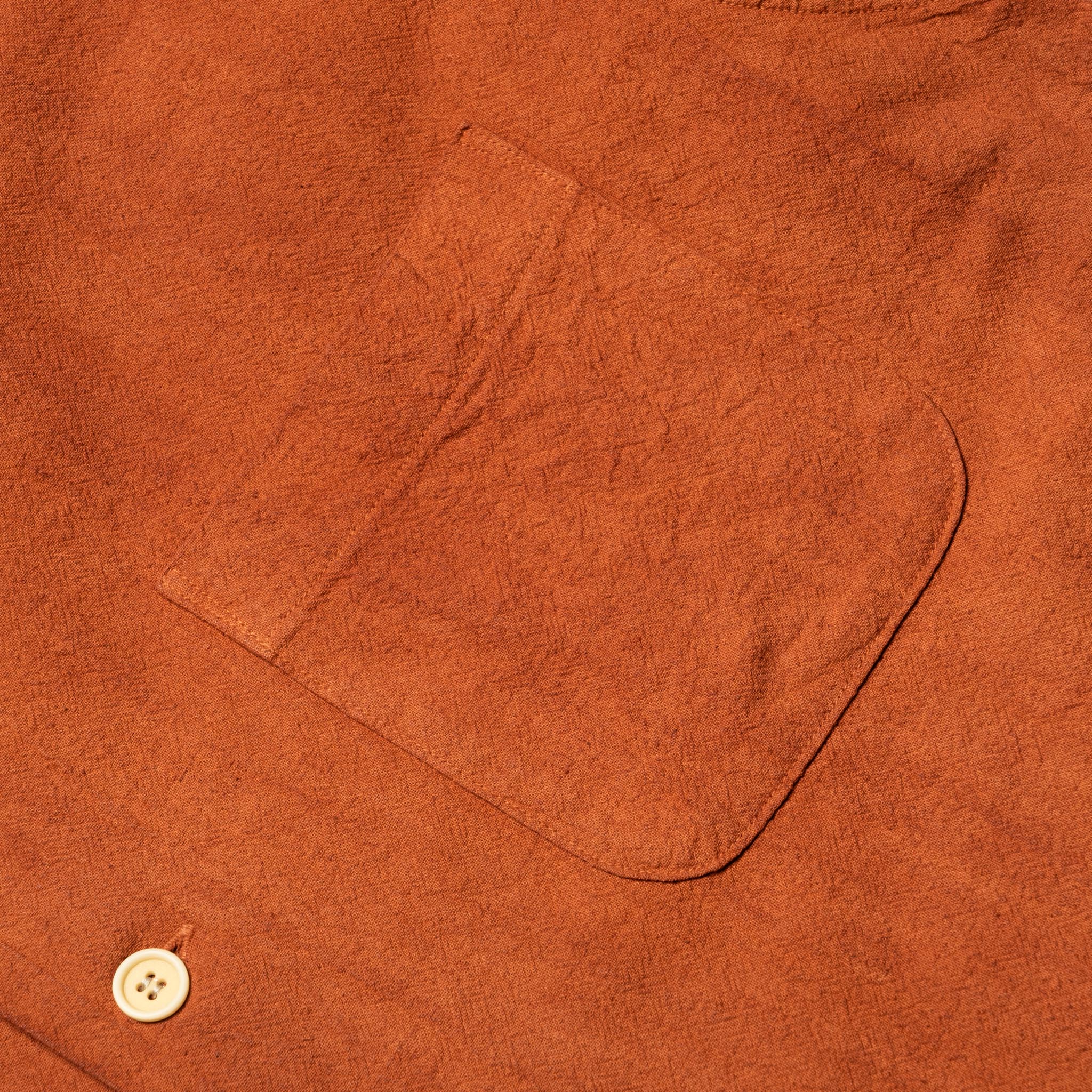 5739 Cotton/Linen Amami-Dorozome Mud-Dyed Shirt - Brown