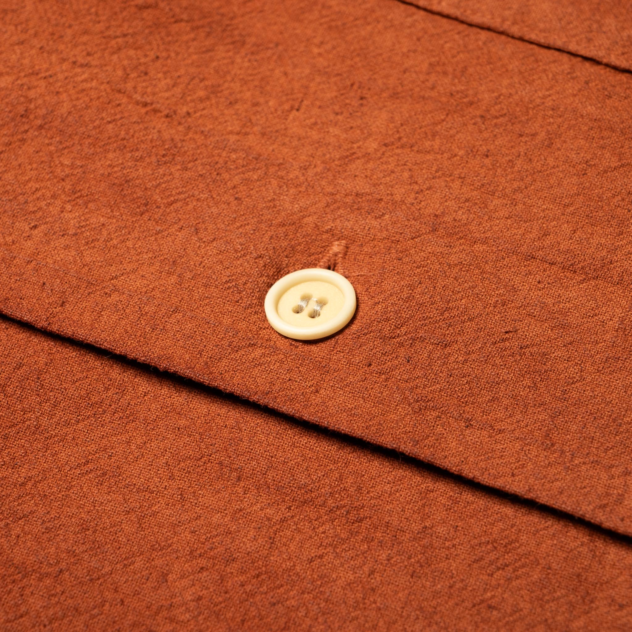 5739 Cotton/Linen Amami-Dorozome Mud-Dyed Shirt - Brown