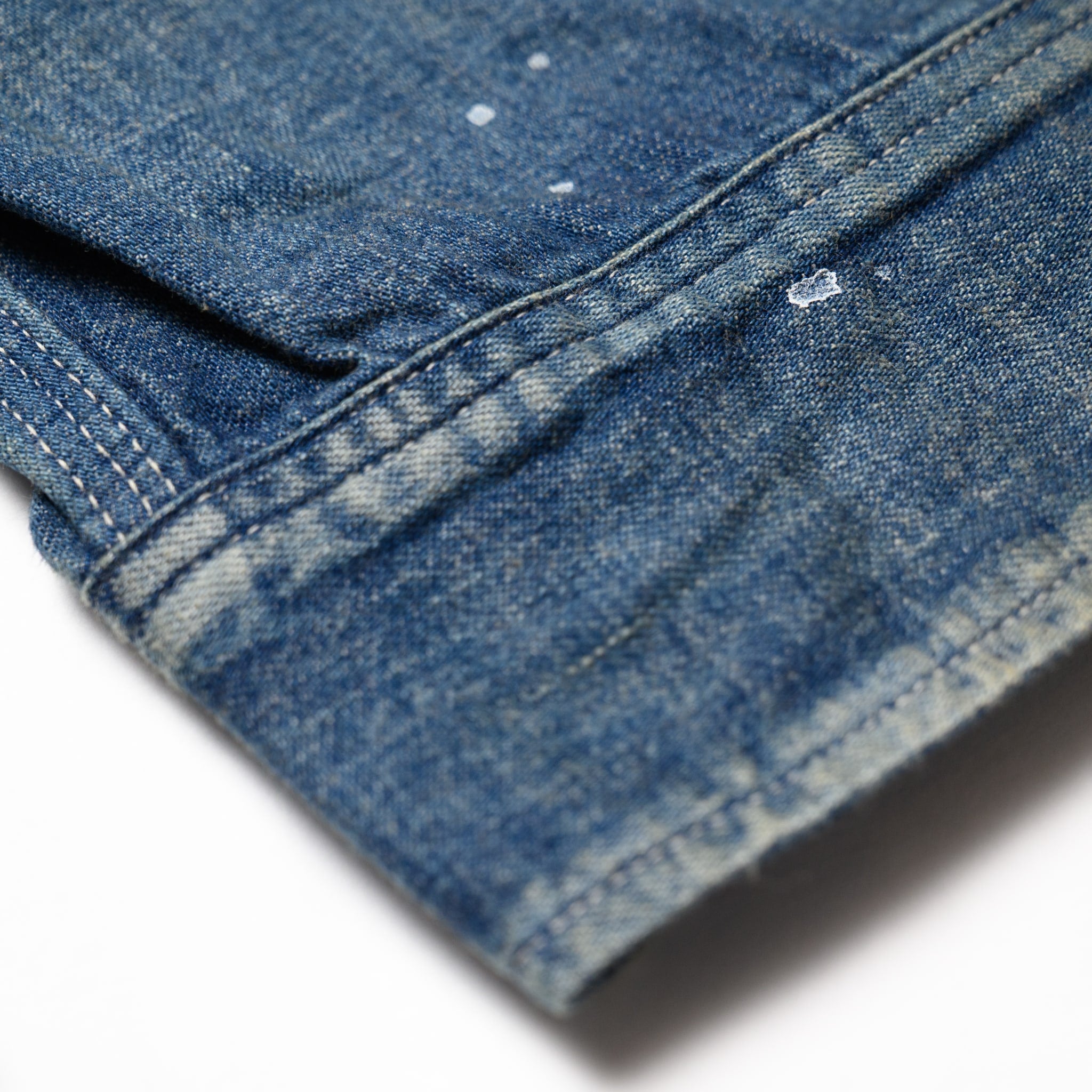 SC29474 Blue Denim Work Shirt Aged Model