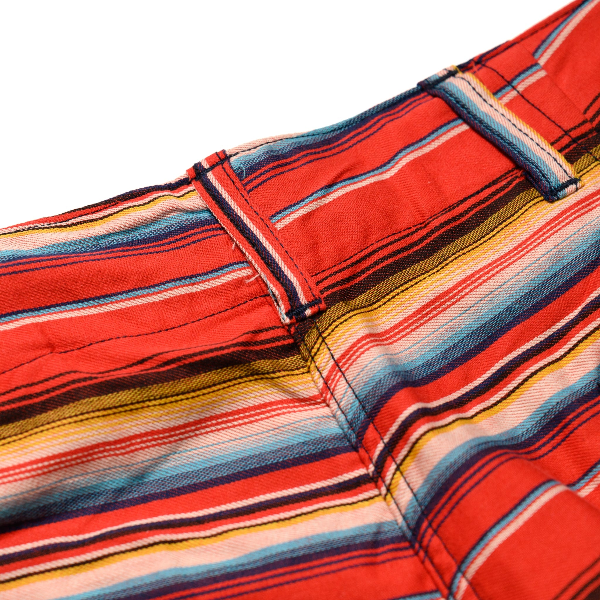 SC52536 Southwestern Sarape Border Work Shorts - Red