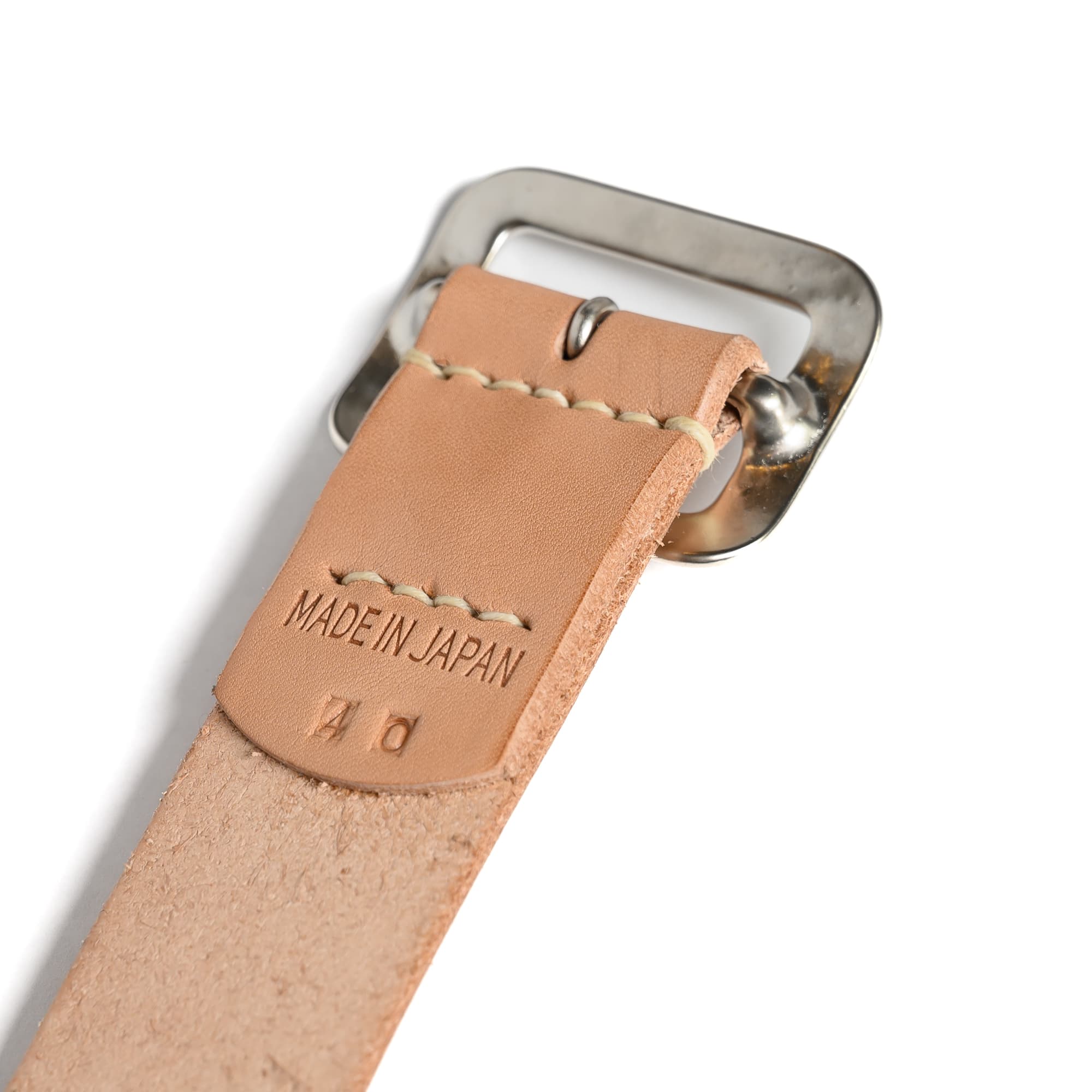 Offset Studs Belt Beige