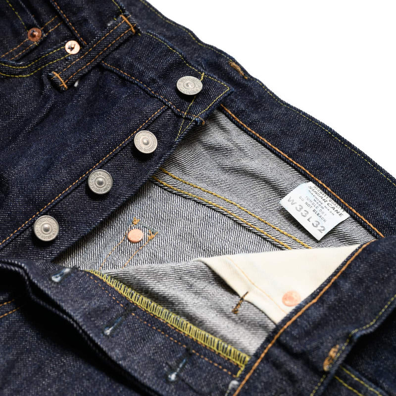 Sugar Cane SC42021 14.25oz Selvedge Denim Slim Tapered Indigo Button Fly