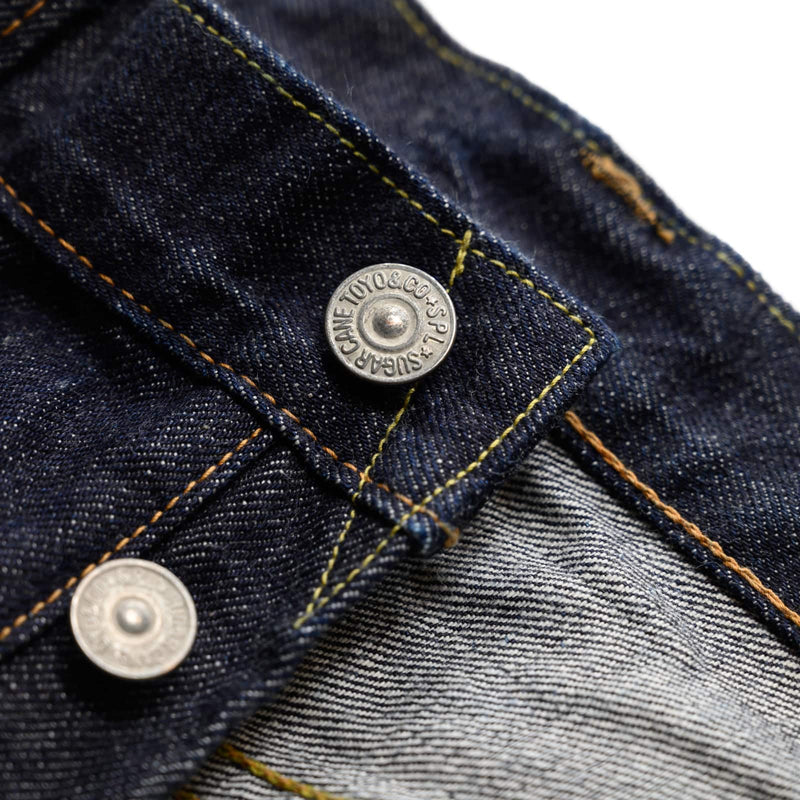 Sugar Cane SC42021 14.25oz Selvedge Denim Slim Tapered Indigo Hardware Detail