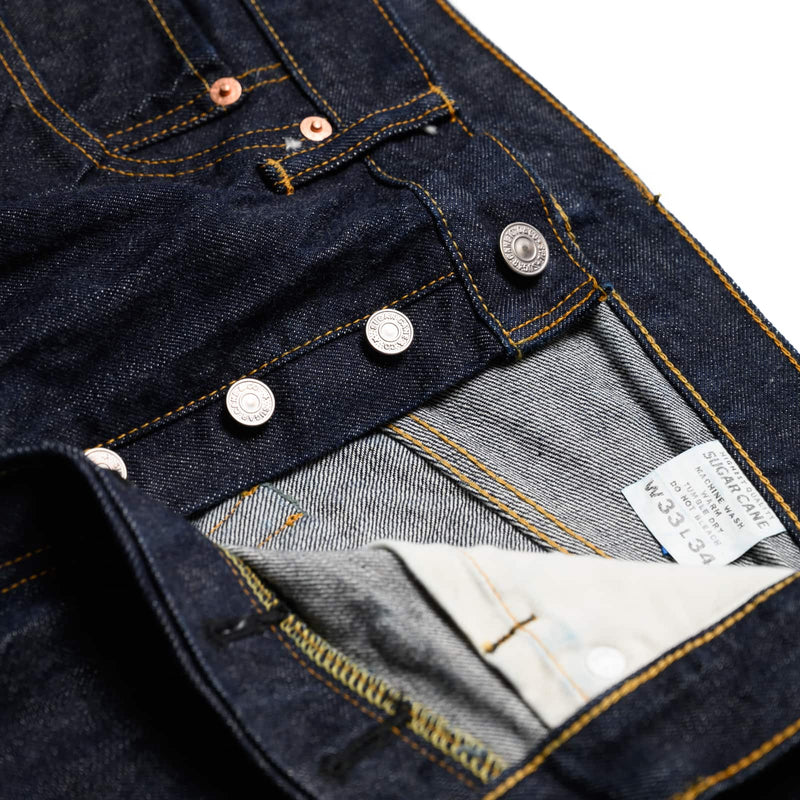 Sugar Cane SC42966 14oz Selvedge Denim 1966 Regular Straight Indigo Button Fly