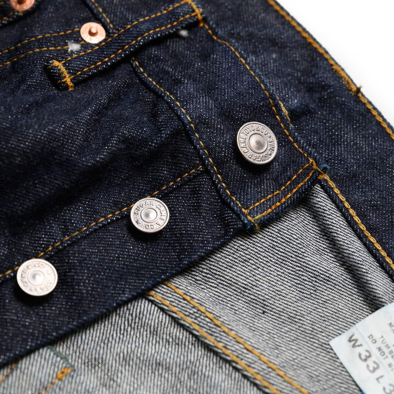 Sugar Cane SC42966 14oz Selvedge Denim 1966 Regular Straight Indigo Hardware Detail