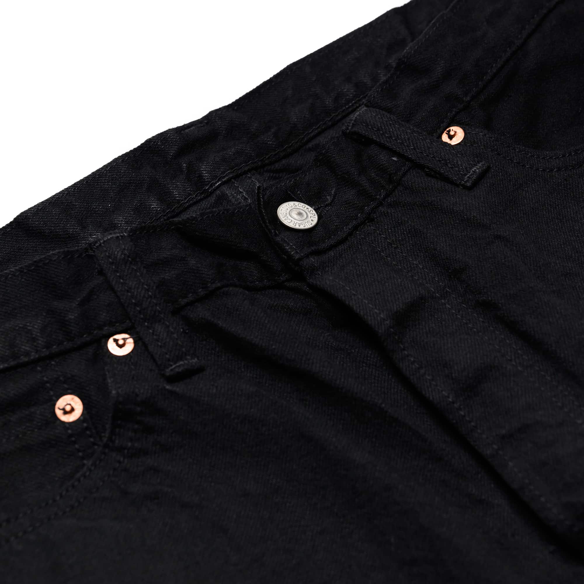 Sugar Cane SC41470 13oz Selvedge Denim Slim Tapered Black Fly