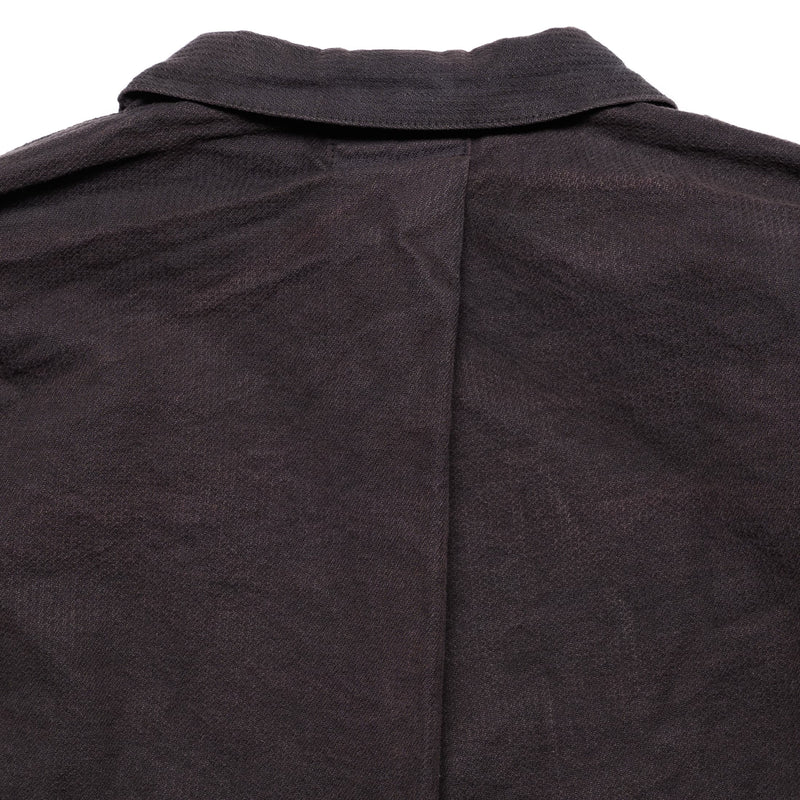 Tender 462 Millwheel Shirt Barley Twist Cotton Twill Hadal Brown Back Pleat