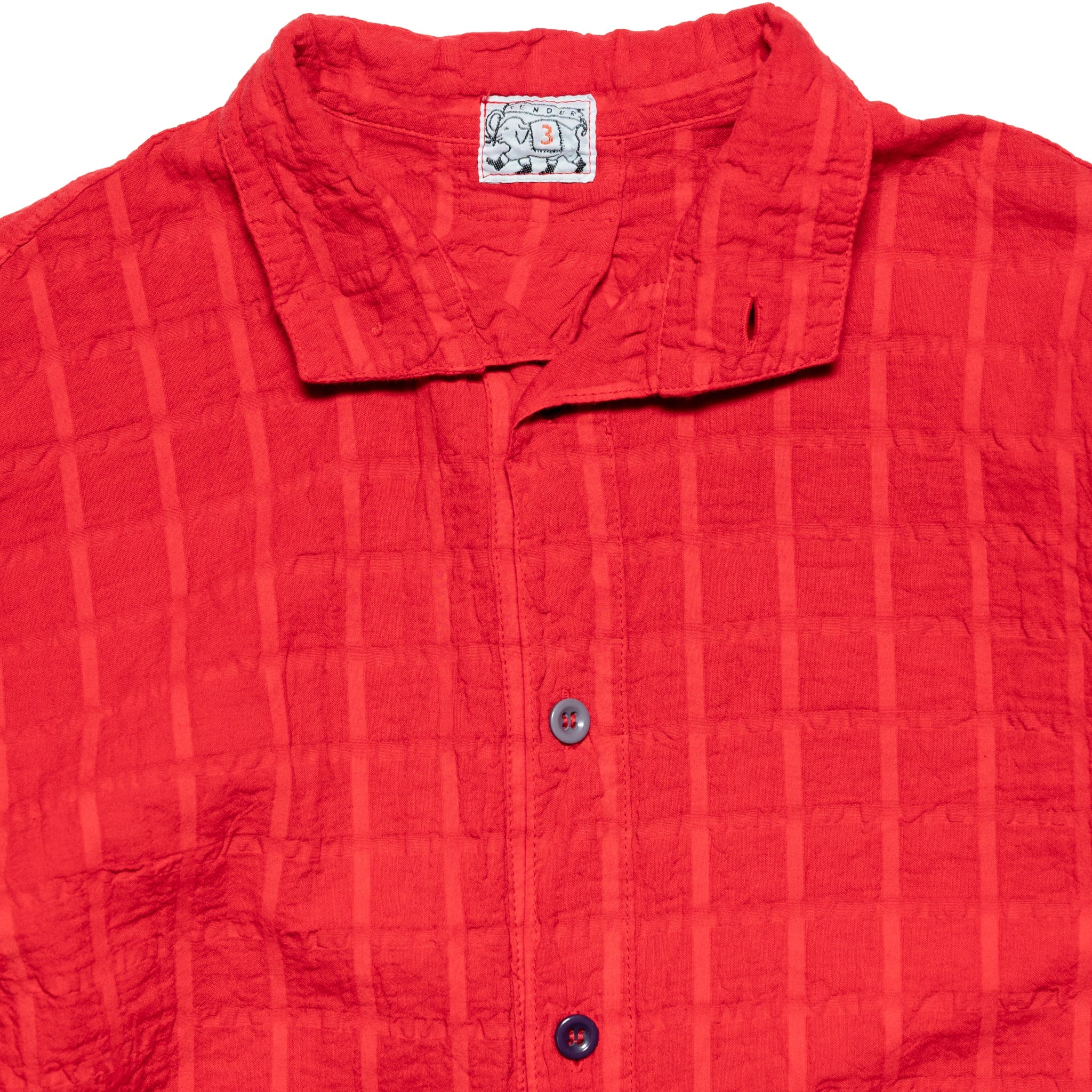 468 Flipped Coller Shirt Airbag Cambric - Royal Mail Red