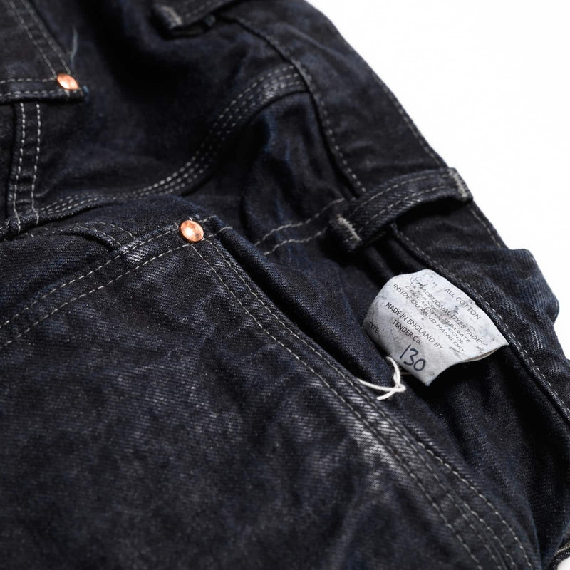 Tender | 130 Tapered Jeans 16oz Selvedge Denim | Mars Black Dyed