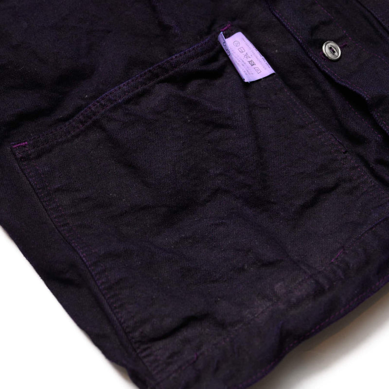 602 - Edited Jeans Vest - 16oz Selvedge Denim - Hadal Purple