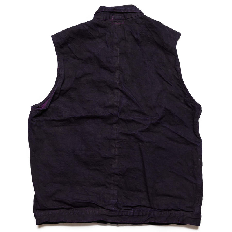 602 - Edited Jeans Vest - 16oz Selvedge Denim - Hadal Purple