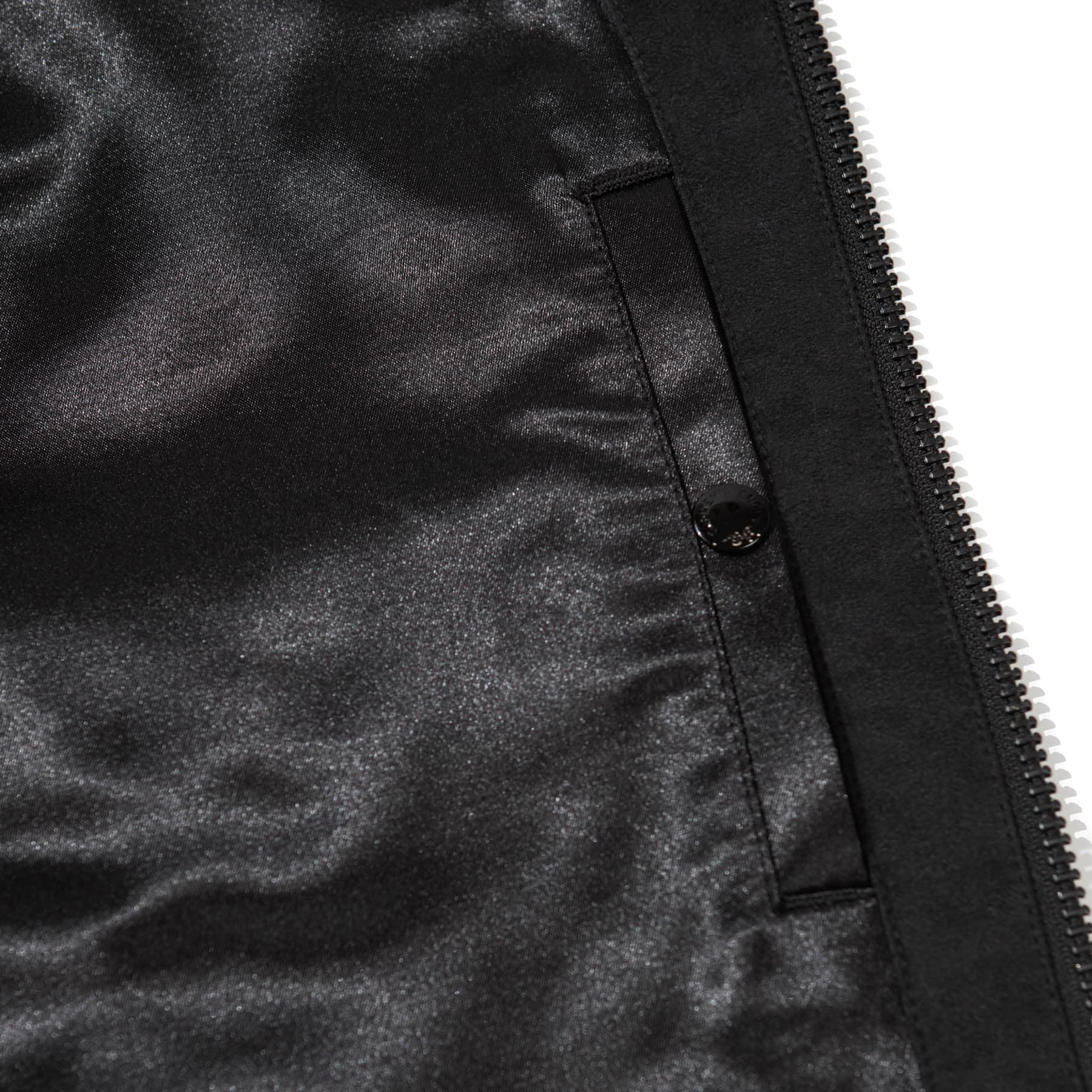 Trucker Jacket - Black Polyester Fake Suede