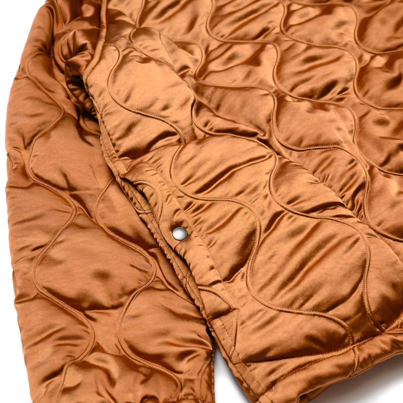 Coach Jacket - Polyester Satin & Boa Quilted Cloth - Brown