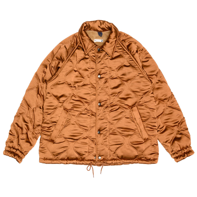 Coach Jacket - Polyester Satin & Boa Quilted Cloth - Brown