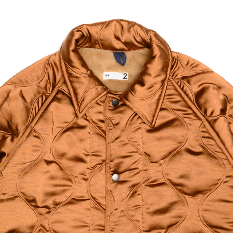 Coach Jacket - Polyester Satin & Boa Quilted Cloth - Brown