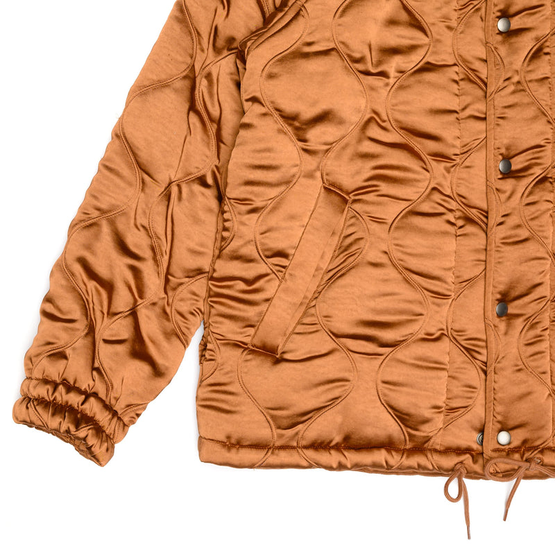 Coach Jacket - Polyester Satin & Boa Quilted Cloth - Brown