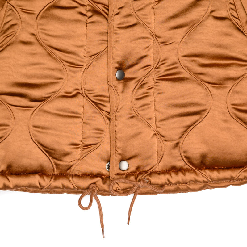 Coach Jacket - Polyester Satin & Boa Quilted Cloth - Brown